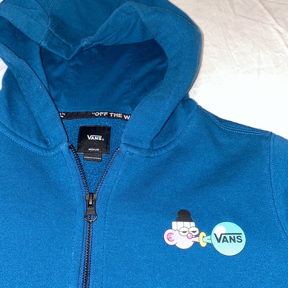 Vans Youth M Moroccan Blue Zip-Up Hoodie - Picture 6 of 8